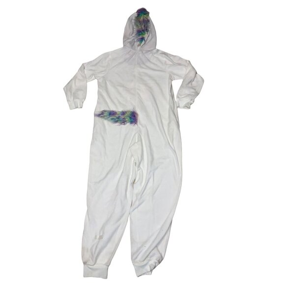 Unicorn One Piece Sleepwear Halloween Costume Cream White XL - Picture 3 of 8
